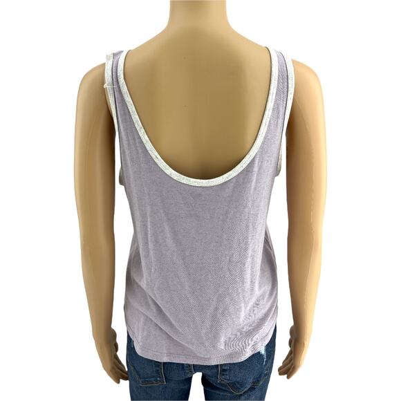 Roxy XL Good Vibes Lavender Pastel Purple Surf Beach Sleeveless Tank Top - Picture 4 of 5